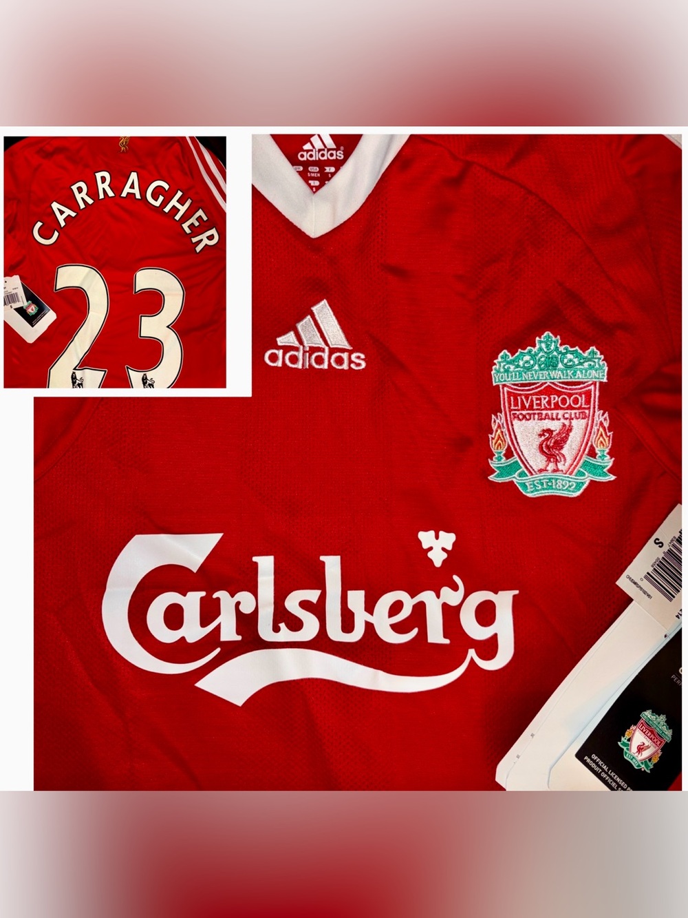 NWT Offical LIVERPOOL FC CARRAGHER  Football Jersey (S)